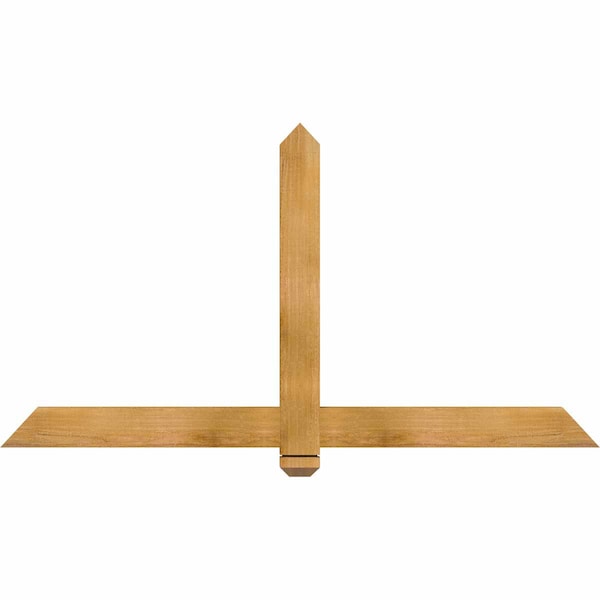 Ekena Millwork Eugene Rough Sawn Timber Gable Bracket, Western Red Cedar, 60"W x 32"H x 2"D x 4"F, 13/12 Pitch GBW060X32X0204EUG00RWR - main